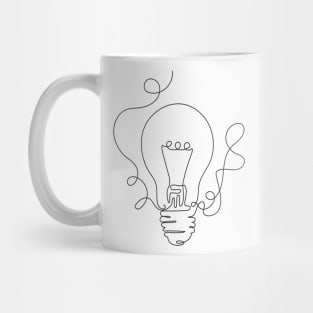 Continuous Line Lightbulb Mug